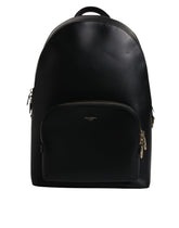 Dolce & Gabbana Black DG Leather Logo Print Travel Back Pack Bag