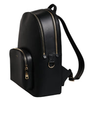 Dolce & Gabbana Black DG Leather Logo Print Travel Back Pack Bag