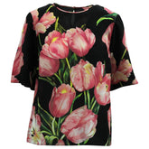 Dolce & Gabbana Black Silk Sweater