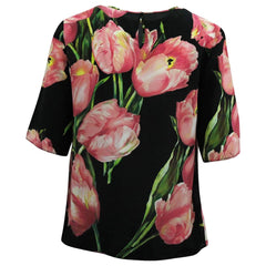 Dolce & Gabbana Black Silk Sweater