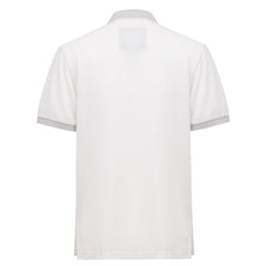 Canali White Cotton Polo Shirt