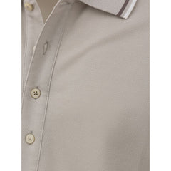 Canali Brown Cotton Polo Shirt