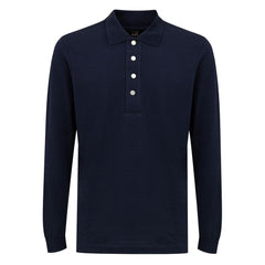 Dunhill Blue Cashmere Polo Shirt