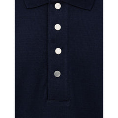 Dunhill Blue Cashmere Polo Shirt