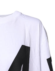 Dolce & Gabbana White Black Fashion Devotion Oversized Top