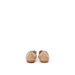 Christian Louboutin Beige Patent Leather Flat Shoe