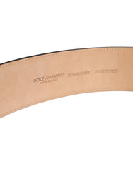 Dolce & Gabbana Brown Leather Waist Gold Metal Buckle Belt