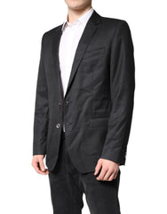 Dolce & Gabbana Black Single Breasted Men Coat MARTINI Blazer