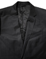 Dolce & Gabbana Black Single Breasted Men Coat MARTINI Blazer