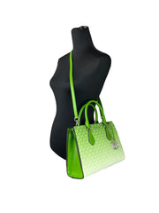 Michael Kors Sheila Medium Crossbody Satchel Purse Bag Jungle Green