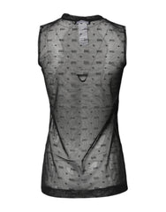 Dolce & Gabbana Black Nylon Logo Monogram Sleeveless Tank Top