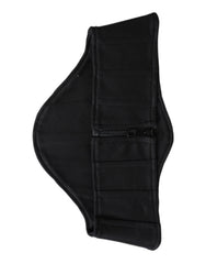 Dolce & Gabbana Black Cotton Waist Tuxedo Belt Cummerbund