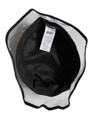 Dolce & Gabbana Black Nylon PVC DG Logo Bucket Hat