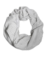 Dolce & Gabbana White Polka Dots Polyester Wrap Shawl Scarf