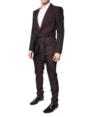 Dolce & Gabbana Maroon Single Breasted Formal 2 Piece Suit