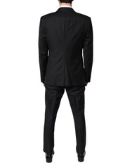 Dolce & Gabbana Black Double Breasted Formal 3 Piece Suit