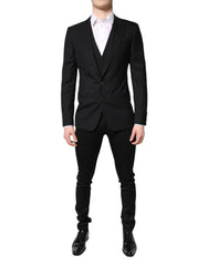 Dolce & Gabbana Black Single Breasted Formal Blazer with Vest