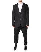 Dolce & Gabbana Black Cotton Single Breasted 2 Piece Suit