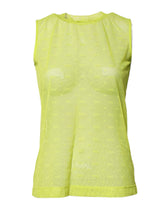 Dolce & Gabbana Green Nylon See Through Women Sleeveless Tank Top