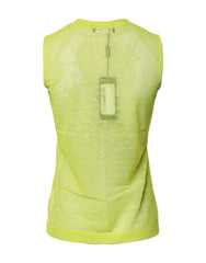 Dolce & Gabbana Green Nylon See Through Women Sleeveless Tank Top