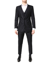 Dolce & Gabbana Blue MARTINI Wool Formal 3 Piece Suit