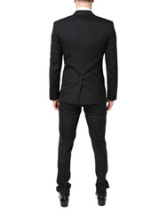 Dolce & Gabbana Black Wool Single Breasted 3 Piece Suit