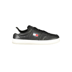 Tommy Hilfiger Black Leather Men Sneaker