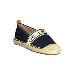 Ralph Lauren Blue Polyester Women Flat Shoe