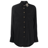 Balmain Black Silk Shirt