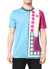 Dolce & Gabbana Multicolor Printed Logo Short Sleeve T-shirt