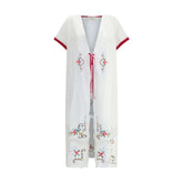 Ella Long Jacket with floral details