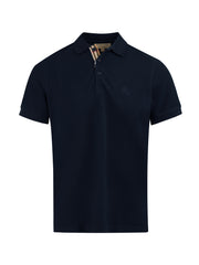 Burberry Navy Blue Cotton Collared Polo Shirt