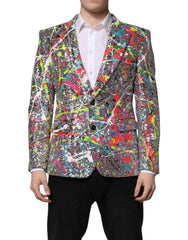 Dolce & Gabbana Multicolor Sequined SICILIA Coat Blazer