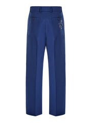 Gucci Blue Classic Cotton Pants
