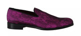 Dolce & Gabbana Elegant Silk-Wool Blend Loafers in Purple
