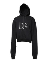 Dolce & Gabbana Black Embroidery Hooded Sweatshirt Sweater