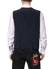 Dolce & Gabbana Black Wool Waistcoat Dress Formal Vest