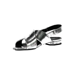 Calvin Klein Silver Leather Women Sandal