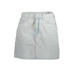 Calvin Klein Light Blue Cotton Women Skirt