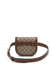 Gucci GG Beige Monogram Horsebit 1955 Belt Bag