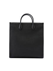 Gucci Black Leather Logo Medium Tote Bag