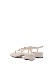 Gucci Mystic White Nappa Charlotte Leather Sandals
