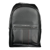 Tommy Hilfiger Black Polyester Men Backpack