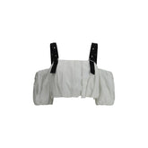 PINKO Balloon sleeves crop Top