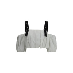 PINKO Balloon sleeves crop Top