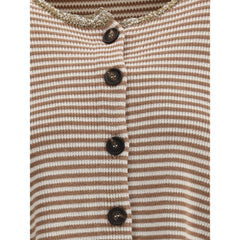 Brunello Cucinelli Cropped striped Cardigan