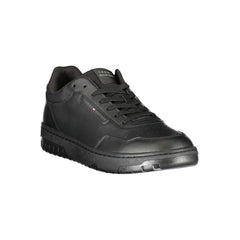 Tommy Hilfiger Black Leather Men Sneaker
