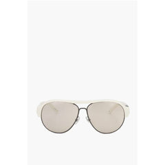 Linda Farrow White Haircalf Sunglass