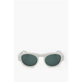 Linda Farrow White Haircalf Sunglass