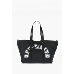 Off-White Black Polyester Tote Bag